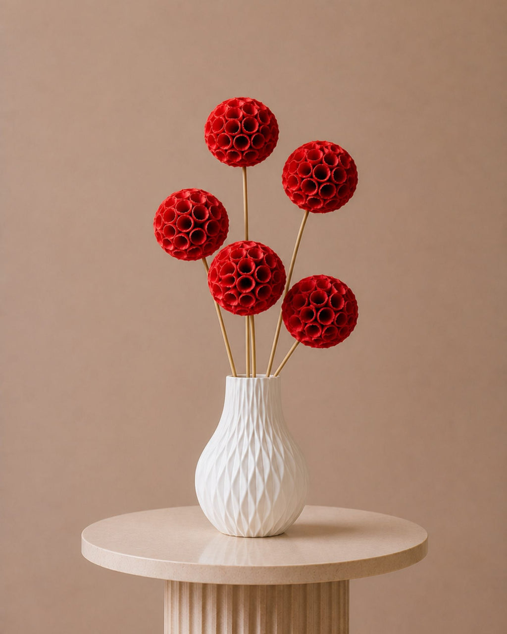 Shola Crepe Ball - Red